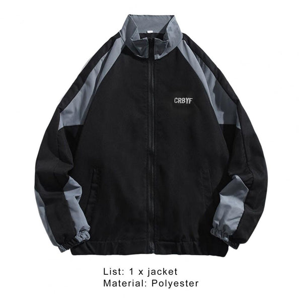 Men's Baseball Bomber Jacket – Casual Streetwear, Spring Autumn Loose Fit Outdoor Coat