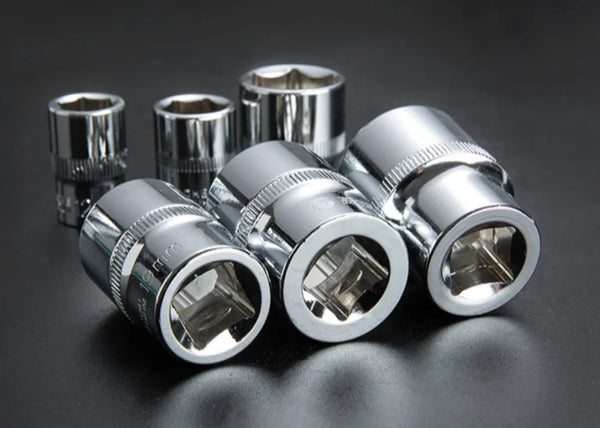 Hex Socket Wrench Head Set For Ratchet 1/4 3/8 1/2 Short Long Socket Deep Nut Driver Sleeve Spanner End Ratchet Tool