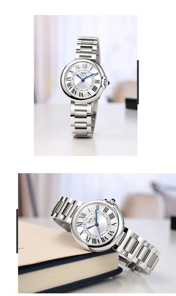 CARNIVAL Women’s Quartz Watch – Luxury Sapphire, Stainless Steel, Waterproof Fashion Wristwatch, Relogio Feminino