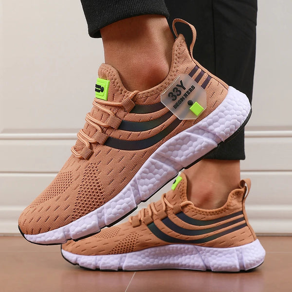 Luxury Brand Casual Sneakers – Men's & Women's Summer Running Shoes, Breathable Fashion Lace-Up Walking Footwear