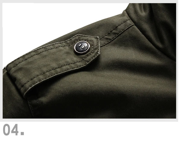 Air Force One Inspired Cargo Jacket – Men’s Army Style, M–6XL Sizes