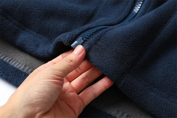 Unisex Winter Fleece Jacket – Thick Double-Layer, Hooded, Cold-Resistant, Norway Style,
