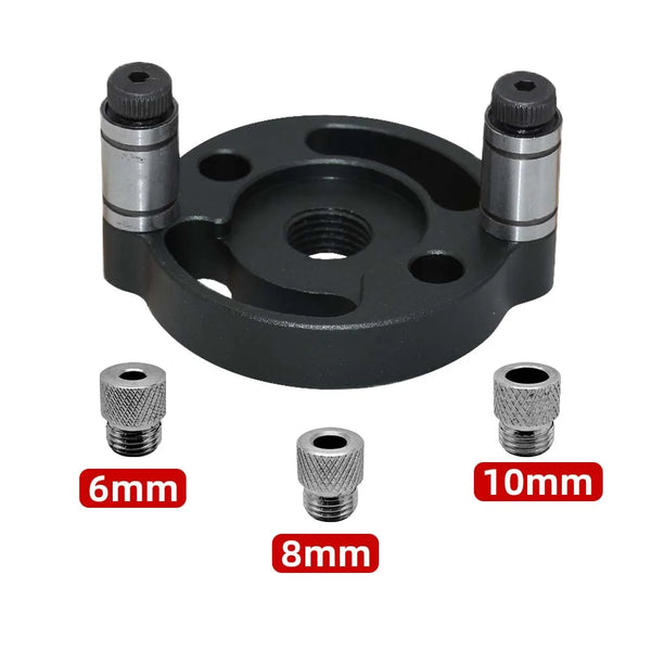 3-10mm Dowel Jig Kit - Self Centering Drill Guide Locator with 8 Steel Bushing -Woodworking Aluminum Alloy Hole Puncher