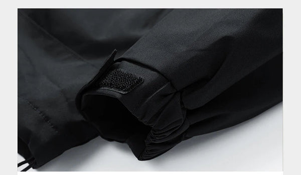 Men's Waterproof Hooded Windbreaker – Lightweight Cargo Bomber Jacket for Hiking & Camping