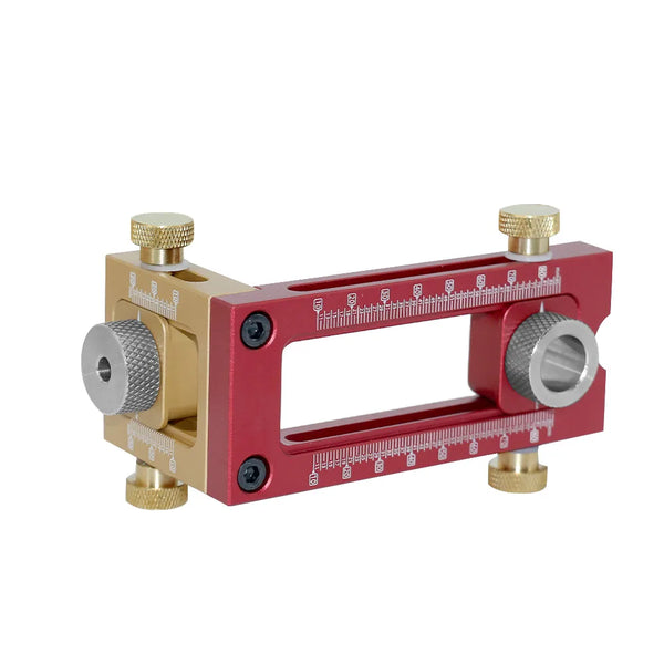 2 In 1 Drill Guide Doweling Jig Bed Cabinet Screw Punch Locator Woodworking Hole Drill Bit Set 5-Hole 6/8/10/12/15mm Pin Fixture