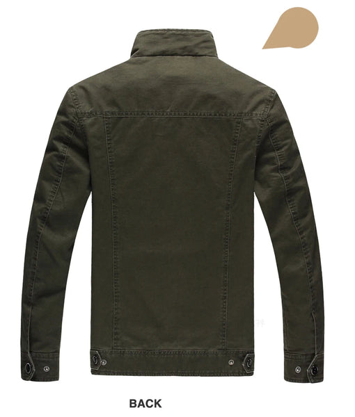 Air Force One Inspired Cargo Jacket – Men’s Army Style, M–6XL Sizes