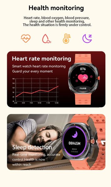 LAXASFIT 1.52" Smart Watch – Bluetooth Calling, Heart Rate & Fitness Tracker for Men & Women