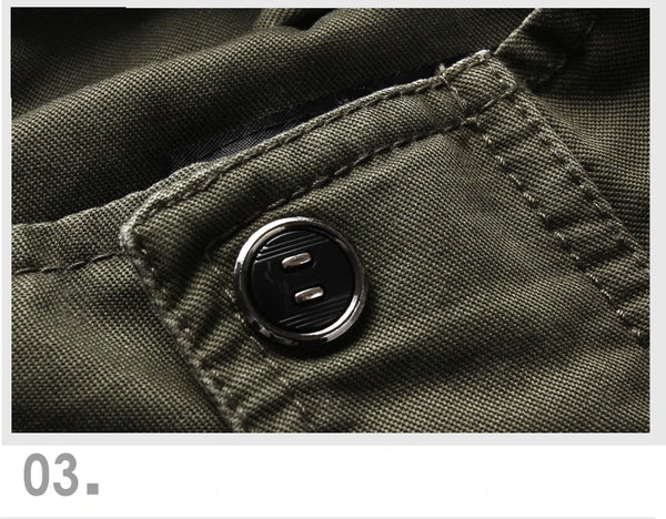 Air Force One Inspired Cargo Jacket – Men’s Army Style, M–6XL Sizes