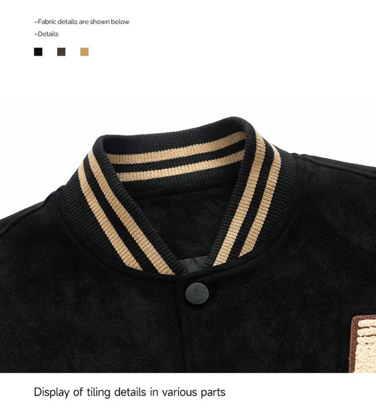 Men’s Embroidered Baseball Bomber Jacket – Fashion Hip Hop Streetwear Coat, High Street Style