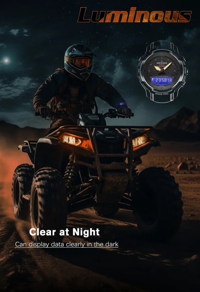 The NORTH EDGE MARS Pro is a rugged, multifunctional digital watch designed for outdoor enthusiasts, military use, and adventure seekers. It features a carbon fiber case, altimeter, barometer, compass, and 50M water resistanc