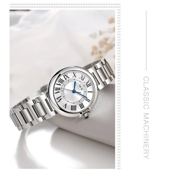 CARNIVAL Women’s Quartz Watch – Luxury Sapphire, Stainless Steel, Waterproof Fashion Wristwatch, Relogio Feminino