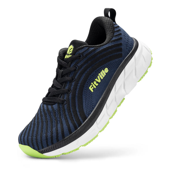 FitVille Men's Wide Toe Box Running Shoes – Extra Wide Width, Cushioned, Non-Slip, Lightweight & Breathable Sneakers