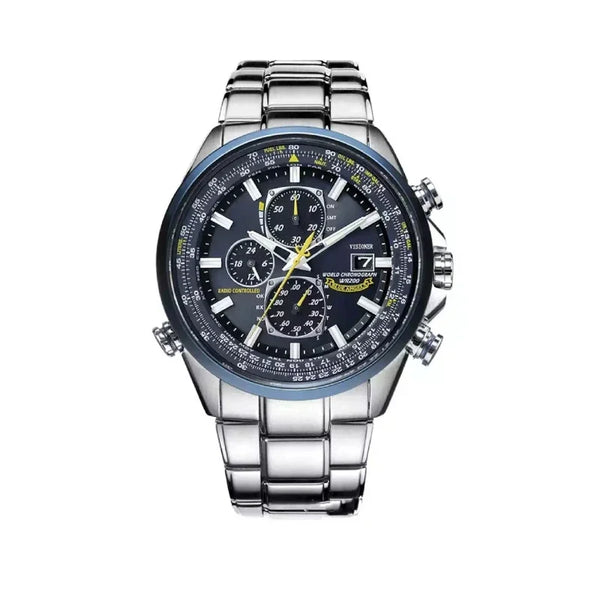 Men's Luxury Quartz Watch Chronograph Stainless Steel Luminous Gift
