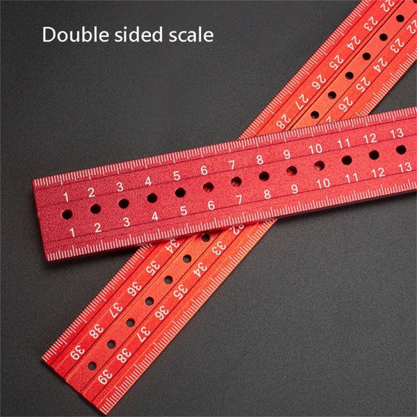 Heavy Duty Woodworking Combination Angles Ruler Aluminum Alloy Ruler 90/45 Degree Measuring Tool with Level & Needle