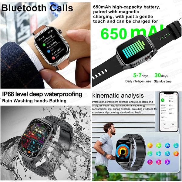 2025 New For Xiaomi Five organ examination Smart Watch Men ECG+PPG Uric Acid Blood Fat Bluetooth Call Sports Health Smartwatches