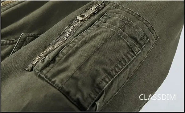 Men’s Winter Bomber Jacket – Fleece-Lined, Warm Cotton Parka, Casual Down Coat, Size 5XL