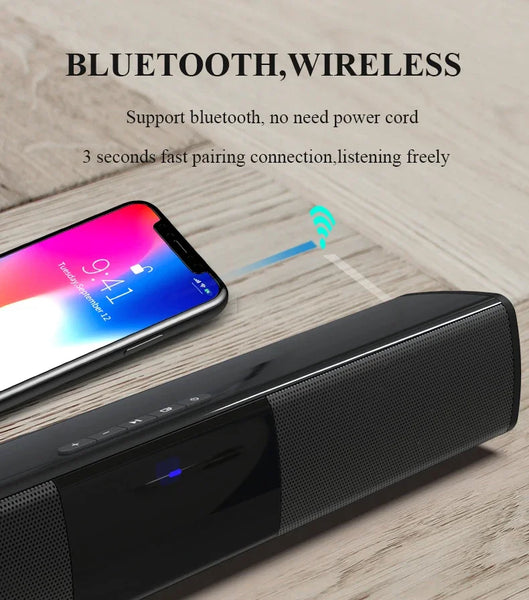 Super Powerful Sound Bar Portable Wireless Bluetooth Speaker Surround Stereo Home TV Sound Box Subwoofer FM Radio caixa de som