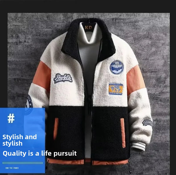 Men’s Casual Wool Jacket – Loose Fit, Shake Fleece, Korean-Inspired Warmth