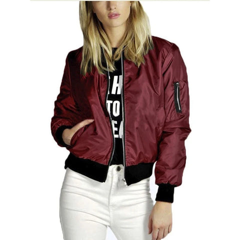 2025 Women's Short Bomber Jacket – Vintage High Street Style, O-Neck Zipper Coat, Long Sleeve Autumn Fashion Outerwear