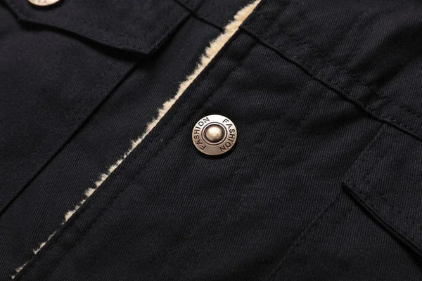 New Winter Men's Bomber Jacket High-quality Plush Thicken Wool Cargo Jackets Lapel Button-up Thick Warm Coat for Men Outwear 5XL