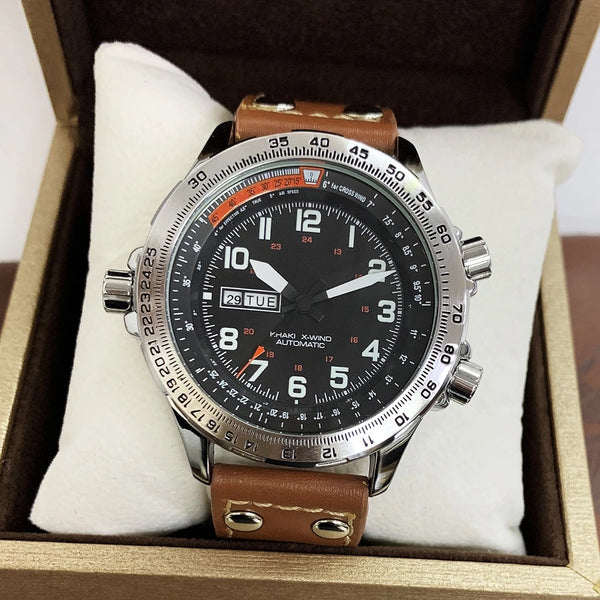 Men’s Military Watch – Double Calendar, Luminous, Camouflage Strap, Army Green, Black/Blue, Quartz