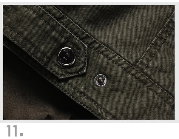 Air Force One Inspired Cargo Jacket – Men’s Army Style, M–6XL Sizes