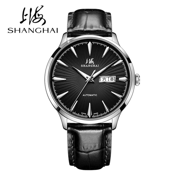 Shanghai Men's Luxury Automatic Watch – Sapphire, Double Calendar, Waterproof