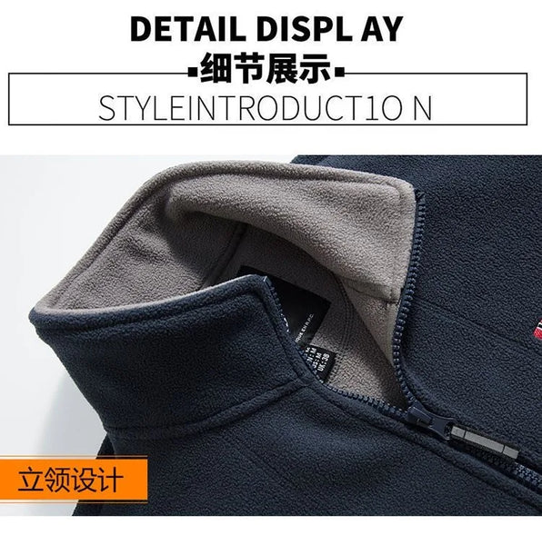 Men’s Norwegian Wool Winter Jacket – Thick, High-Neck, Warm Tight Fit Coat, US Sizing