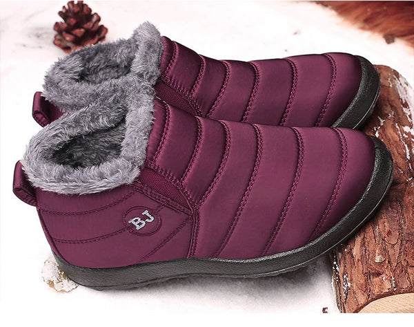 Men's Winter Snow Boots – Waterproof Warm Fur Ankle Boots, Outdoor Botas Hombre, Durable Cold-Weather Footwear