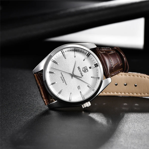 2021 New BENYAR Design Top Brand Luxury Watch men’s Quartz Watch fashion simple moisture-proof business leather watch