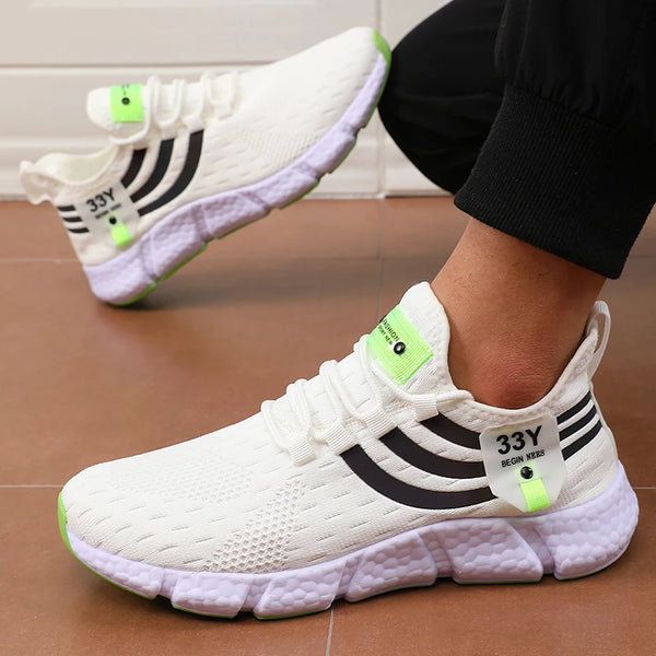 Luxury Brand Casual Sneakers – Men's & Women's Summer Running Shoes, Breathable Fashion Lace-Up Walking Footwear