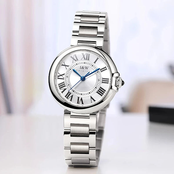 CARNIVAL Women’s Quartz Watch – Luxury Sapphire, Stainless Steel, Waterproof Fashion Wristwatch, Relogio Feminino