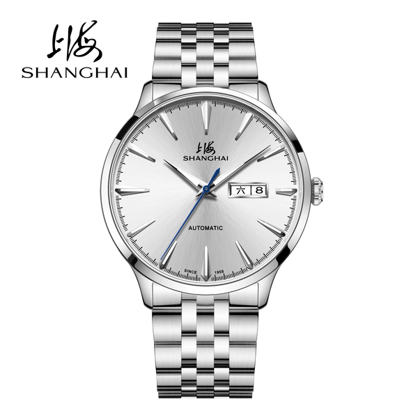 Shanghai Men's Luxury Automatic Watch – Sapphire, Double Calendar, Waterproof