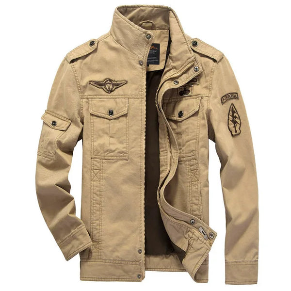 Air Force One Inspired Cargo Jacket – Men’s Army Style, M–6XL Sizes