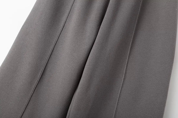 HH Women's 2-Piece Tracksuit Set – Retro Solid Color Bomber Jacket Sweatshirt + High-Waisted Lace-Up Velvet Pants