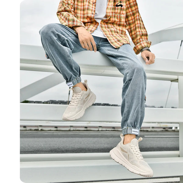 Unisex Couple Sneakers – Lightweight Spring Running Shoes, Anti-Slip, Soft Sole, Gym Training & Tennis Footwear