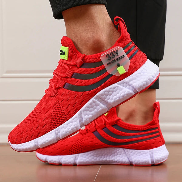 Luxury Brand Casual Sneakers – Men's & Women's Summer Running Shoes, Breathable Fashion Lace-Up Walking Footwear