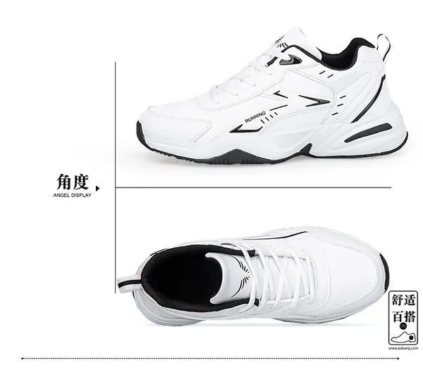 2024 Men's Clunky Sneakers – Thick Sole, Mesh Lace-Up, Breathable Casual Sports Shoes, Soft Platform Trend Footwear