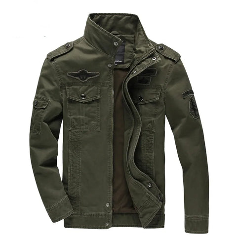 Air Force One Inspired Cargo Jacket – Men’s Army Style, M–6XL Sizes