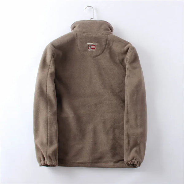 Men’s Norwegian Fleece Jacket – Thick Double-Sided, Casual Loose Fit, Plus Size Winter Coat