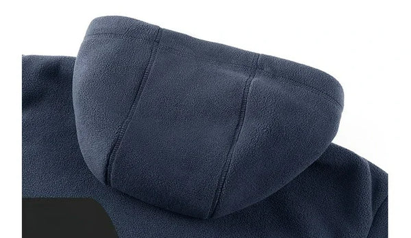 Men's Norwegian Fleece Hooded Jacket – Thick Plus Size Autumn/Winter Outdoor Coat, Warm Couple Fleece Outerwear