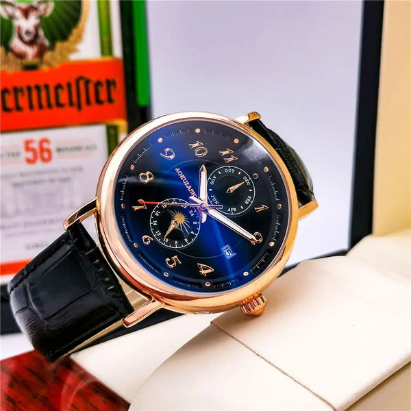 Luxury Men’s Skeleton Watch – Automatic Mechanical, Business Casual, Trendy Gift, European Style