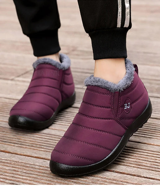 Men's Winter Snow Boots – Waterproof Warm Fur Ankle Boots, Outdoor Botas Hombre, Durable Cold-Weather Footwear