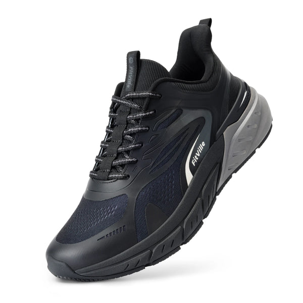 FitVille Men's Running Shoes – 4E Wide Width, Arch Support, Heel Pain Relief, Flat Feet, Plantar Fasciitis Sneakers