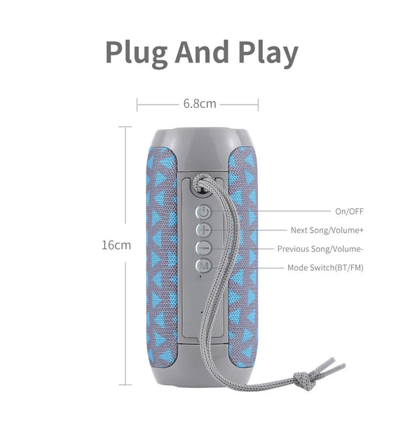 Bluetooth Speaker T&G TG117 Portable TWS Sound Box Waterproof Loudspeaker Outdoor Stereo Surround Speakers Support TF FM Radio