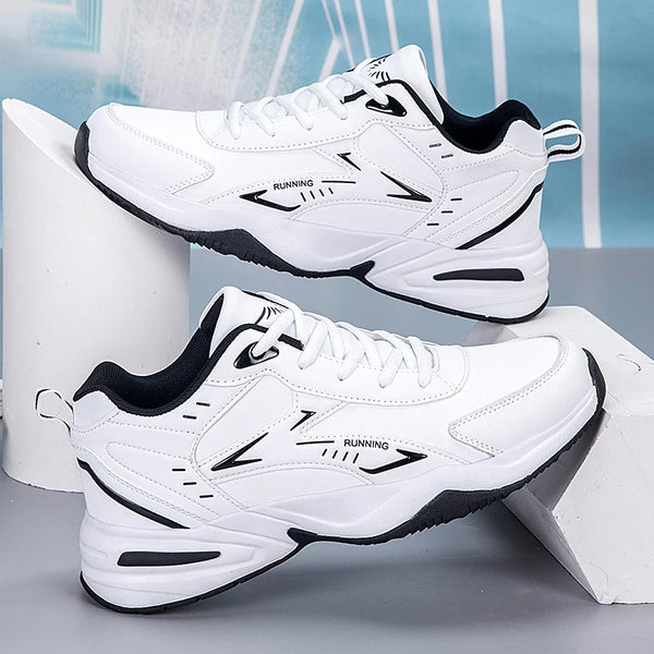 2024 Men's Clunky Sneakers – Thick Sole, Mesh Lace-Up, Breathable Casual Sports Shoes, Soft Platform Trend Footwear