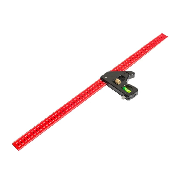 Heavy Duty Woodworking Combination Angles Ruler Aluminum Alloy Ruler 90/45 Degree Measuring Tool with Level & Needle