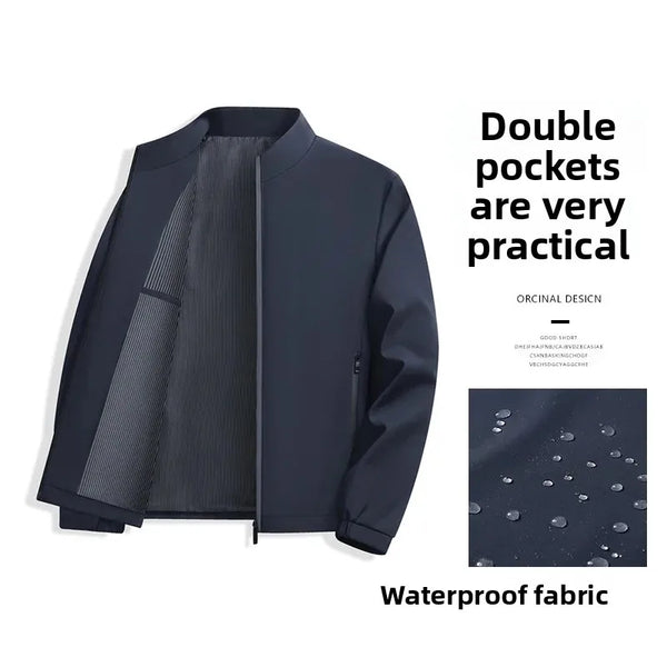 Thickened Fleece Jacket for Men – Ideal for Middle-Aged & Elderly Comfort
