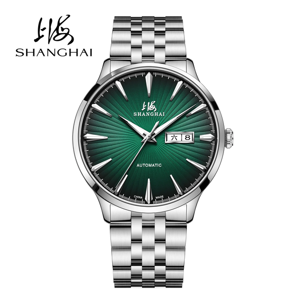 Shanghai Men's Luxury Automatic Watch – Sapphire, Double Calendar, Waterproof