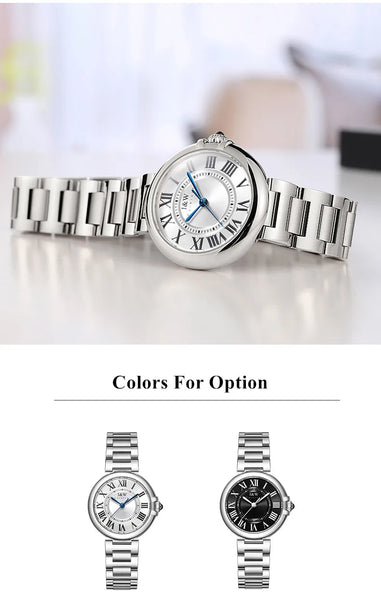 CARNIVAL Women’s Quartz Watch – Luxury Sapphire, Stainless Steel, Waterproof Fashion Wristwatch, Relogio Feminino